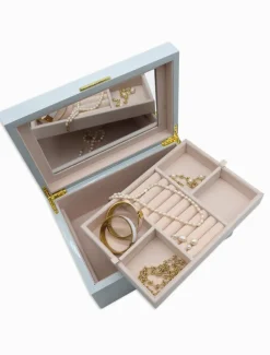 Lacquered Jewellery Box Blue Large
