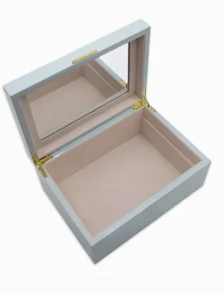 Lacquered Jewellery Box Blue Large