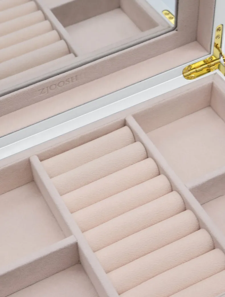 Lacquered Jewellery Box White Large