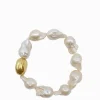 Large Baroque Pearl Bean Bracelet