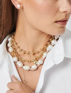Large Baroque Pearl Necklace