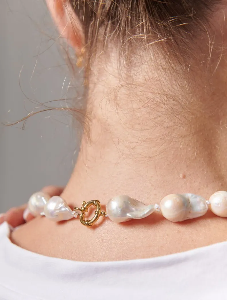 Large Baroque Pearl Necklace