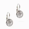 Laser Flower French Hooks Silver