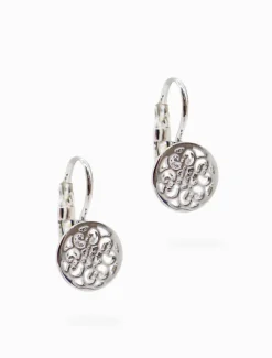 Laser Flower French Hooks Silver