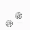 Laser Flower Studs Silver