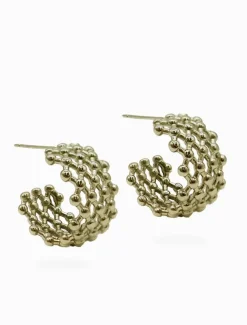 Lattice Hoops Gold