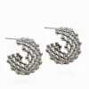 Lattice Hoops Silver
