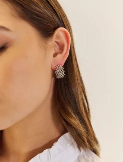 Lattice Hoops Silver
