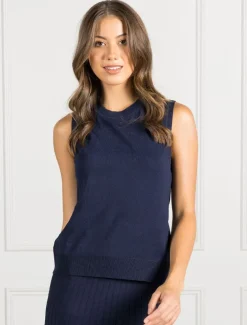 Layla Knit Tank Navy- FINAL SALE