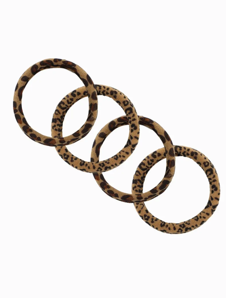 Leopard Hair Ties Set of 4