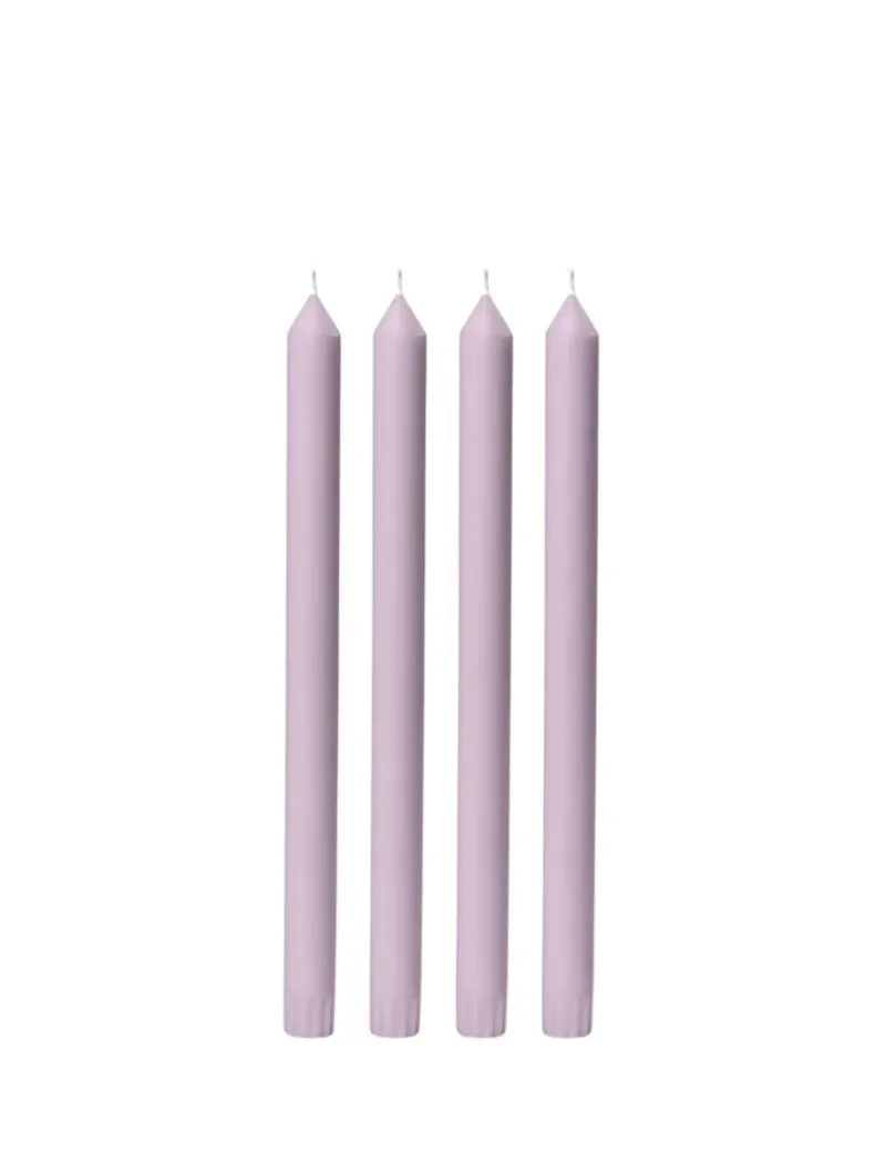 Lilac 30cm Dinner Candle (Pack of 4)