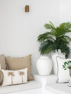 Linen Scallop Cushion 55cm x 55cm