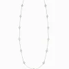 Long Clover Necklace Silver