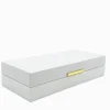 Long Lacquered Jewellery Box White