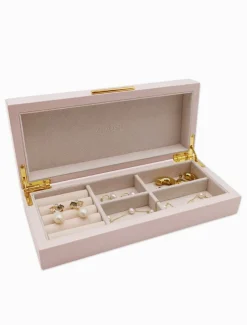Long Lacquered Jewellery Box Pink