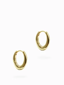 Long Oval Hoops Gold