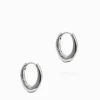 Long Oval Hoops Silver