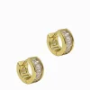 Lucienne Baguette Huggie Hoops Gold