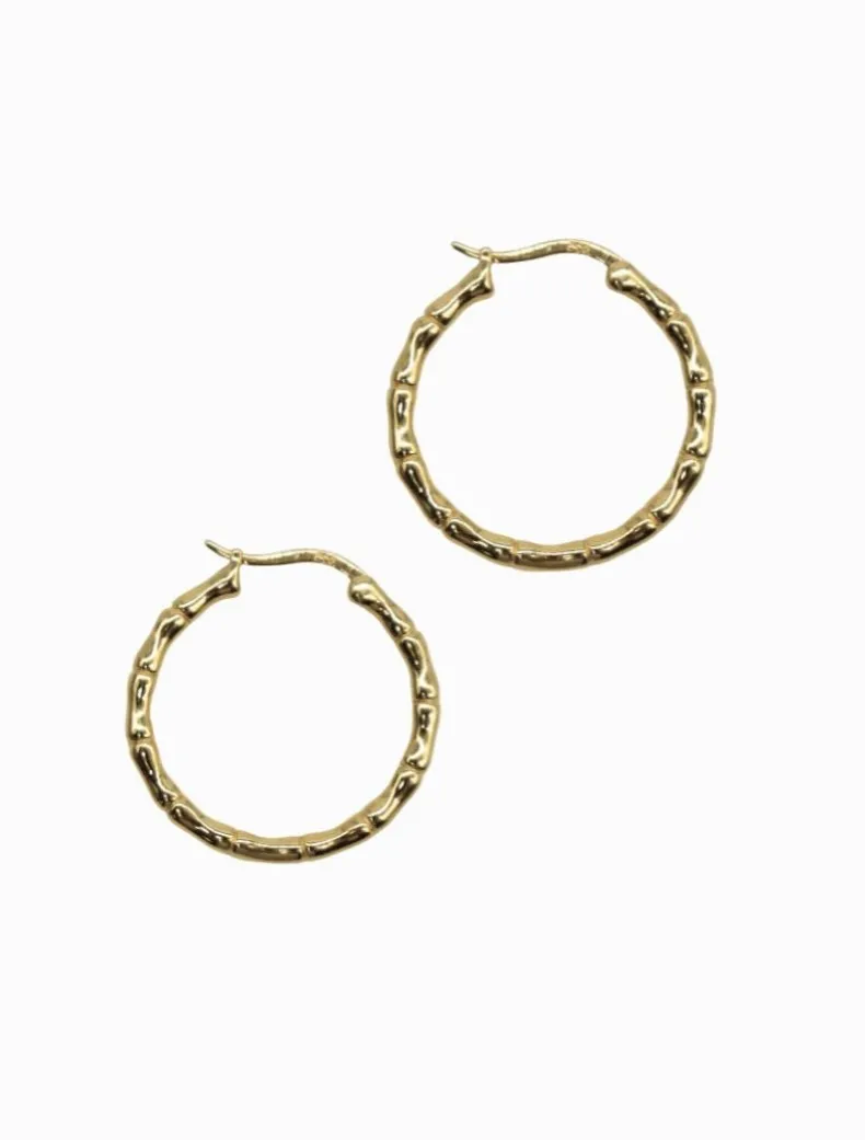 Lucienne Bamboo Hoops Gold
