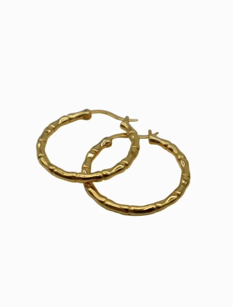 Lucienne Bamboo Hoops Gold