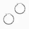 Lucienne Bamboo Hoops Rhodium