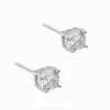 Lucienne Cubic Zirconia Studs 5mm Rhodium