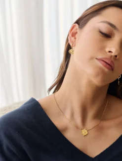 Lucienne Disk and Crystal Drops Gold