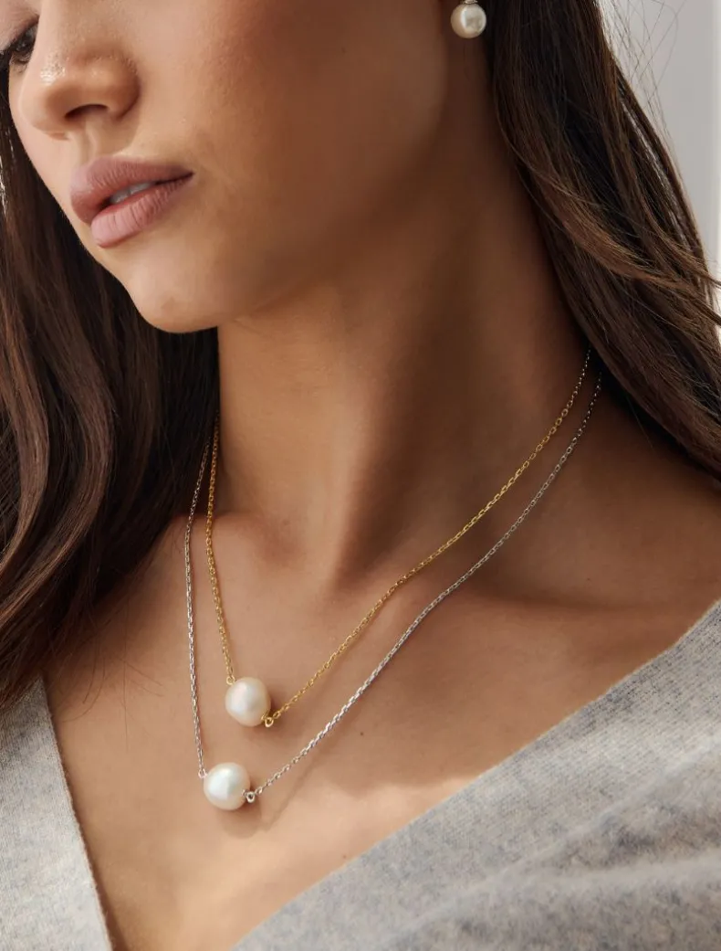 Lucienne Freshwater Pearl on Chain 925 Gold