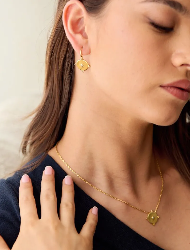 Lucienne Gold and Crystal Pendant