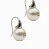 Lucienne Insignia Pearl Hooks Rhodium