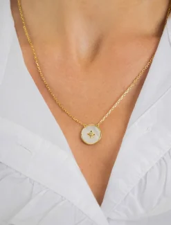 Lucienne Mother Of Pearl and Crystal Pendant