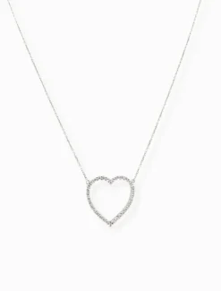 Lucienne Open Heart Necklace Rhodium