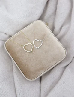 Lucienne Open Heart Necklace Rhodium