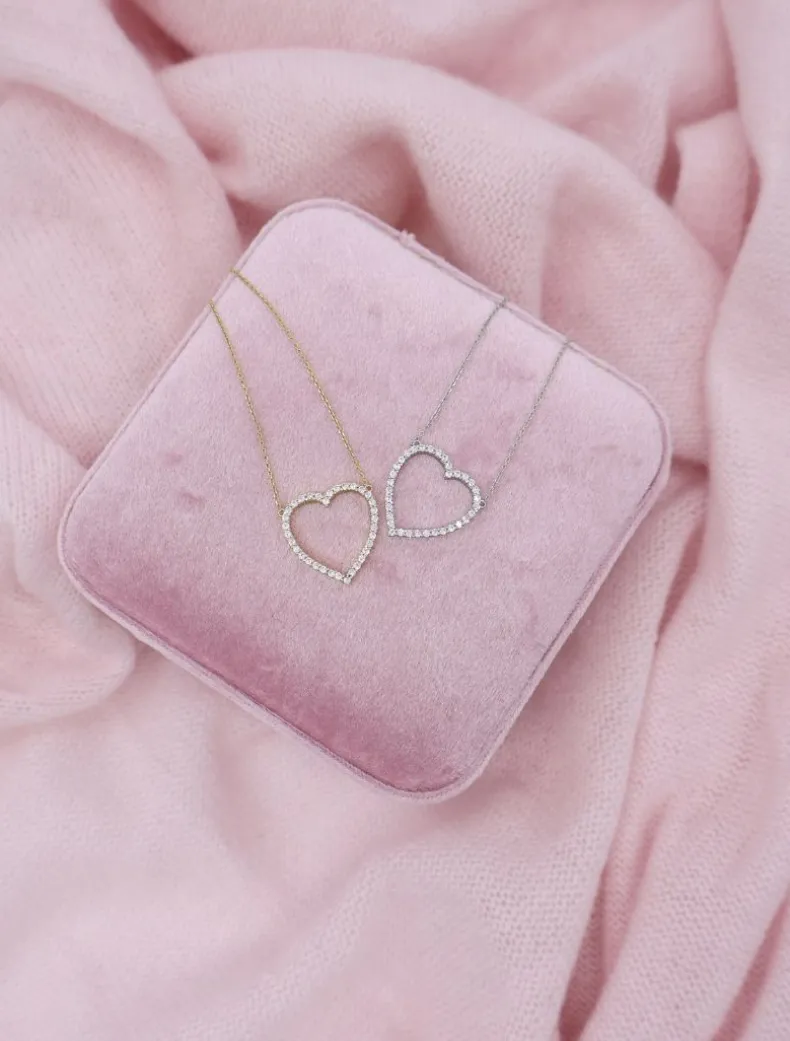 Lucienne Open Heart Necklace Gold