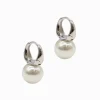 Lucienne Pearl Ball Huggies 925 Rhodium