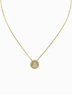 Lucienne White Crystal Surround Pendant