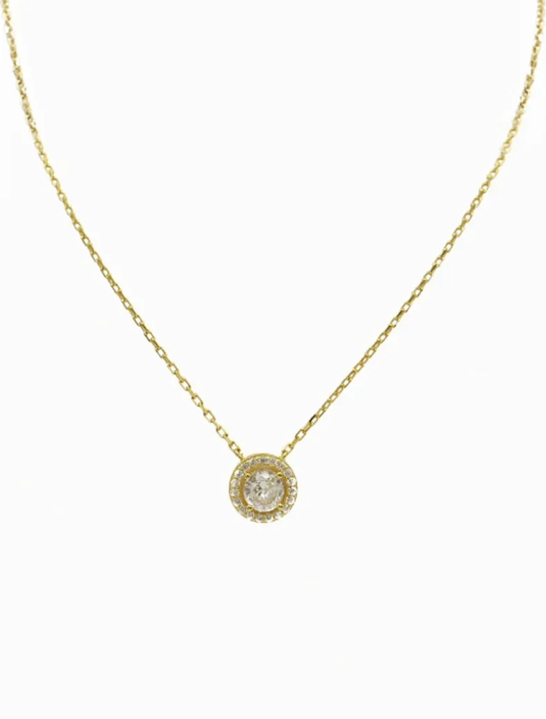 Lucienne White Crystal Surround Pendant