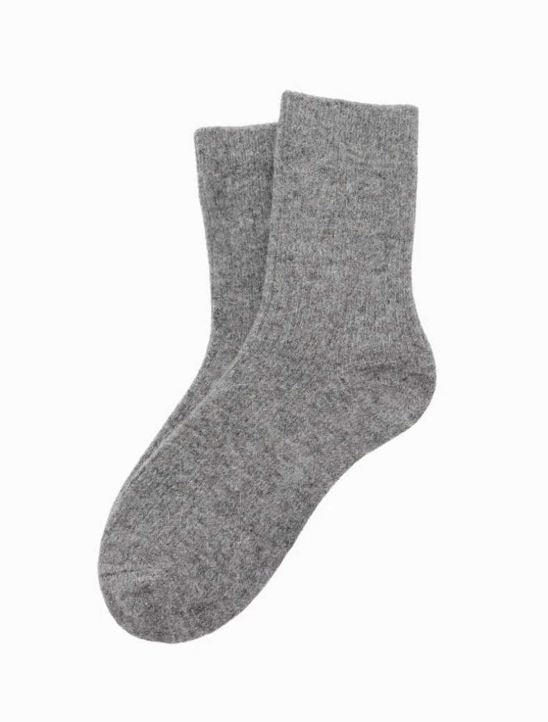 Luxurious Wool Blend Socks Grey