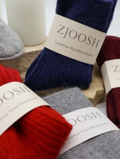 Luxurious Wool Blend Socks Blue