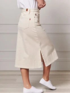 Madison Denim Skirt Bone