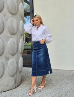 Madison Denim Skirt Indigo