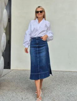 Madison Denim Skirt Indigo