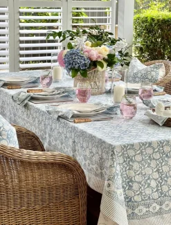 Majorelle Rectangle Tablecloth Blue 150cm x 320cm
