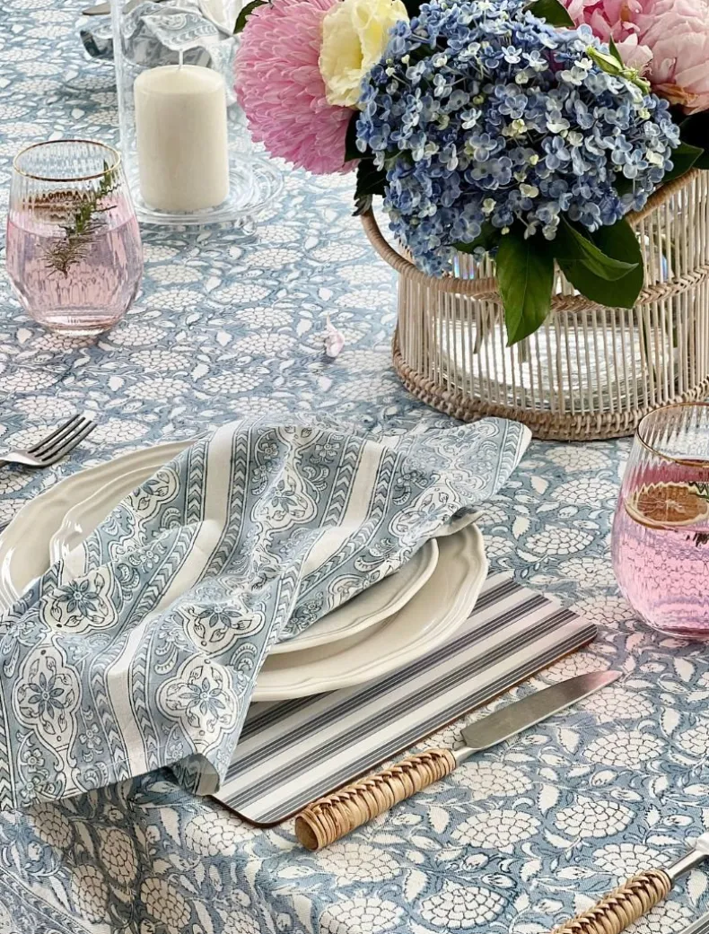 Majorelle Rectangle Tablecloth Blue 150cm x 320cm