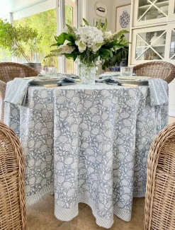 Majorelle Round Tablecloth Blue