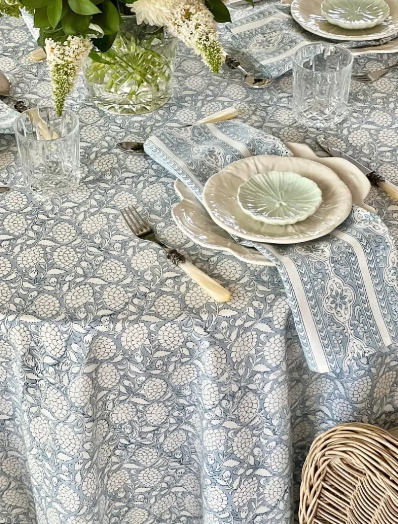 Majorelle Round Tablecloth Blue