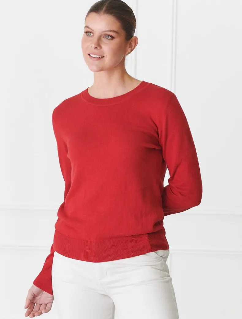 Melissa Crew Neck Knit Red