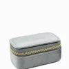 Mini Velvet Jewellery Case Silver