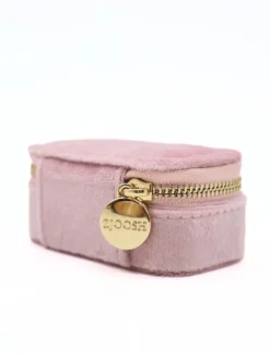 Mini Velvet Jewellery Case Pink
