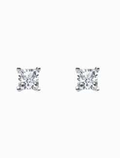 5mm Princess Cubic Zirconia Claw Studs